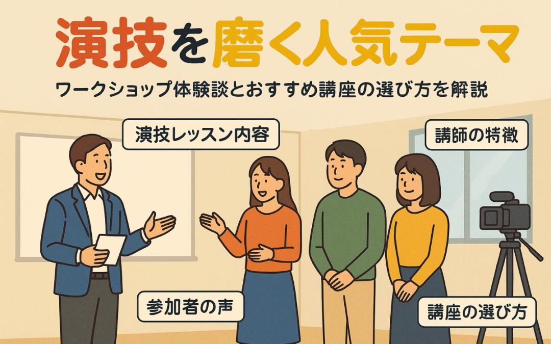 ワークショップで演技を磨く方法と全国おすすめ講座一覧｜体験談・選び方も徹底解説