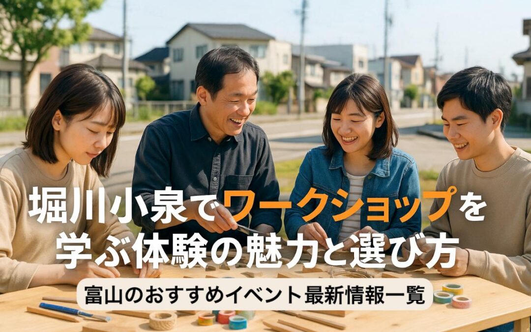 堀川小泉でワークショップを学ぶ体験の魅力と選び方｜富山のおすすめイベント最新情報一覧